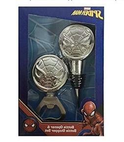 Marvel Spiderman Bottle Opener And Bottle Stopper Set New Co