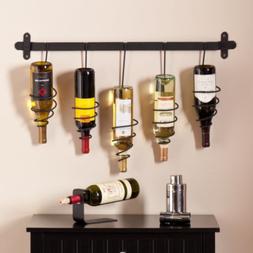 Copper Grove Spiraling Rustic Steel Wall Mount 5 Bottle Wine