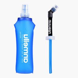 Sport Soft Water Bottle Folding Flask BPA Free TPU for Runni