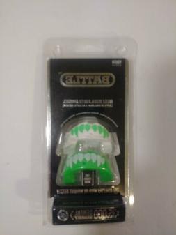 Battle Sports Science Youth Fang Mouthguard Neon Green/White