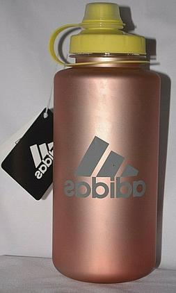 ADIDAS  SPORTS WATER BOTTLE TUMBLER SHINY PINK YELLOW 32 OZ 
