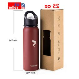 25oz Stainless Steel With Straw Lid And Portable Handle -