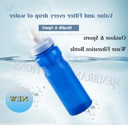 Sports Water Filter Bottle 650ml Activated Carbon Filteratio