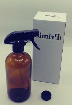 Iprimio Spray Bottle &ndash; 16oz Refillable Amber Glass Spray M