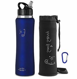 Swig Savvy Stainless Steel Insulated Water Bottle 32oz Wide 
