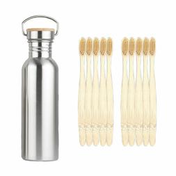 Stainless Steel Portable Bottle 750ml With 10pcs Disposable 