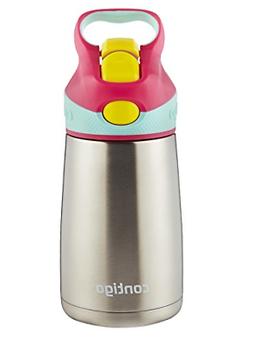 Straw Striker Stainless Steel Kids Water Bottle 10 oz Cherry