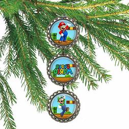 SUPER MARIO Mario Brothers 3D Bottle Cap Christmas Ornament 