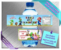 Super Mario ~ Water Bottle Labels ~ Birthday Party Baby Show