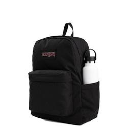JANSPORT SuperBreak BLACK Backpack School Bag with Water Bot