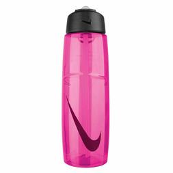 Nike T1 Flow 32 oz Water Bottle, Pink Swoosh - Tennis, Runni