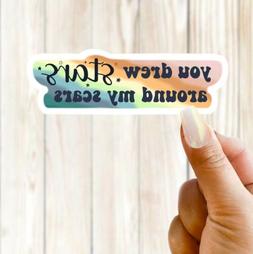 TAYLOR SWIFT Folklore Stickers Lyrics Vinyl for Water Bottle