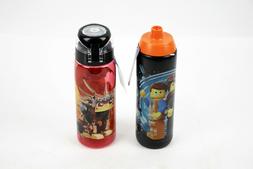 THE LEGO MOVIE Zak Designs Kids Water Bottle Set, Made of Pl