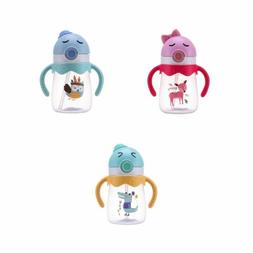 Toddler Baby Kid Infant Feeding Drinking Water Straw Bottle 