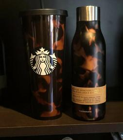 Starbucks Tortoise Shell Venti Tumbler & Stainless Steel Wat
