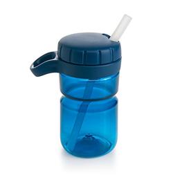 OXO Tot Twist Lid Water Bottle for Big Kids, Navy, 12 Ounce