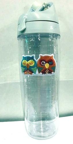 Tervis Tumbler-24 Oz. OWL WINK CLEAR Water Bottle  W/Gray Li