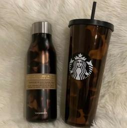 Starbucks Tumbler Bottle Tortoise Acrylic Cold Cup Venti Che