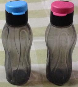Tupperware Eco Black Water Bottle flip top-310 ml - Set of 2