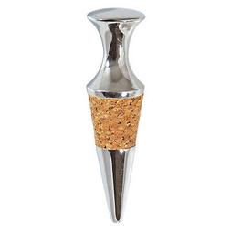Two  Pack Wine Bottle Stopper Polished Chrome Style Topper A