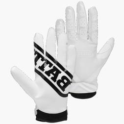 Battle Sports Ultra-Stick Football Receivers Gloves  White/W