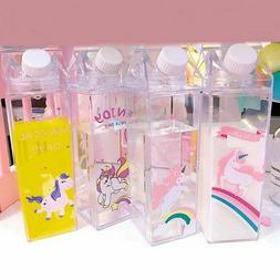 Unicorn Coffee Milk Bottle Water Bottle Trendy Clear Bottle 