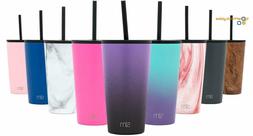 Vacuum Insulated Cup with Straw Lid Flip - Stainless Steel W