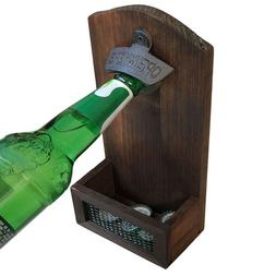 Vintage Wall Mount Wood Bottle Openers Plaque Bottle Cap Cat