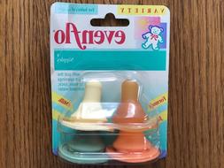 Vtg 1995 Evenflo Baby Bottle Nipples Milk~Juice~Water~White~