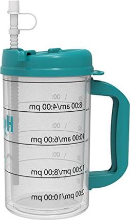 Hydr-8 Water Bottle - Time Marked Air Insulated 32 Ounce Mug