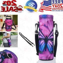 Water Bottle Carrier Holder Sleeve 750ML Adjustable Shoulder