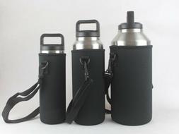 Water Bottle Carrier Insulated Cover Bag Holder Strap Travel