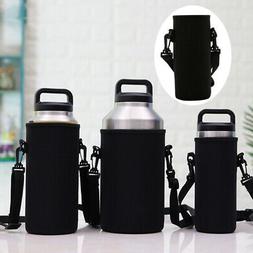 Water Bottle Carrier Insulated Cup Cover Bag Holder Pouch wi
