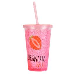 Water Bottle Insulated Tumbler Cup with Lid, Reusable Straw 