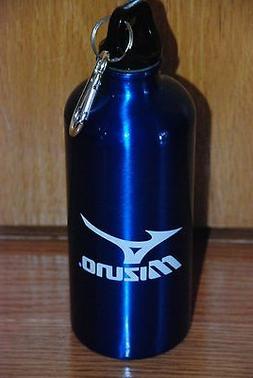 Mizuno Water Bottle, Metal, Screw Top, 600ML, carabiner, Blu