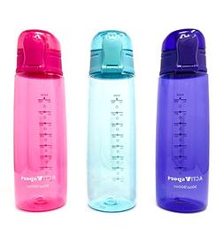 Sports Water Bottle 3-Pack Multi-Pack, 3 Colors - Eastman Tr