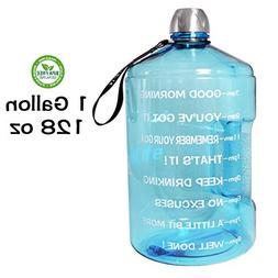 QuiFit 1 Gallon Water Bottle Reusable Leak-Proof Drinking Wa