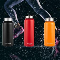Water Bottle Stainless Steel Thermos Flask Wide Mouth Portab