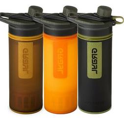 Grayl Water Purifier Geopress 24oz Bottle Black Orange Hikin