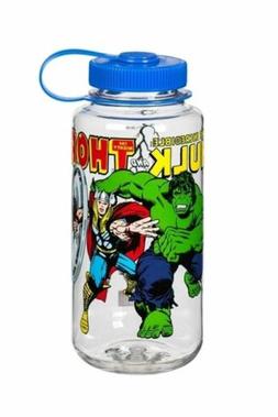 Nalgene Wide Mouth 32oz Water Bottle Marvel Hulk & Thor w/Bl
