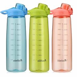 Bonison Wide Mouth Sports Water Bottle Flip Top Lid with Han