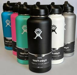 Hydro Flask Wide Mouth Stainless Steel Bottle With Straw Lid