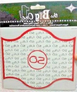 Wine Bottle Label Reusable 50th Birthday Cling Label FREE SH