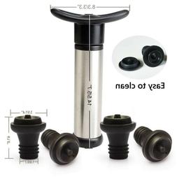 Wine Bottle Sealer Vacuum Wine Pump With 4 Stoppers Sealing 