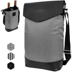 Wine Carrier Bag Insulated 2 Bottle Cooler Protection Carryi
