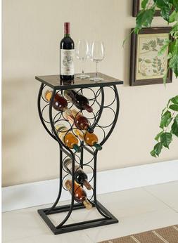 Wine Storage Organizer Bottle Holder Table Display Rack Meta