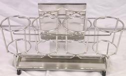 Wire Steel Squeeze Bottle Holder Table Top Condiment Rack Dr