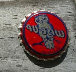 WISE-UP OWL Cork- Lined  BOTTLE CAP SC64 UNUSED UNCRIMPED bi