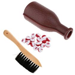 Wood Pool Table Rail Brush Billiards Felt Cleaner Shaker Bot