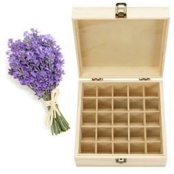 Wooden Oil Bottle Box Aromatherapy Essential Organizer Wood 